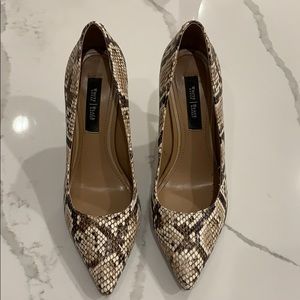 White House Black Market Snakeskin High Heels